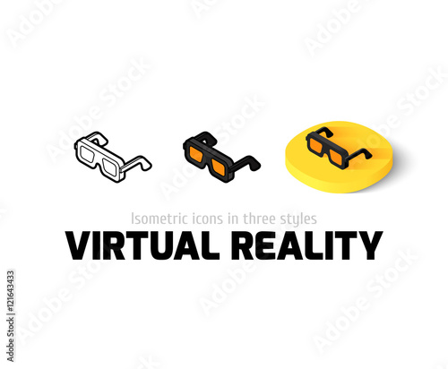 Virtual reality icon in different style