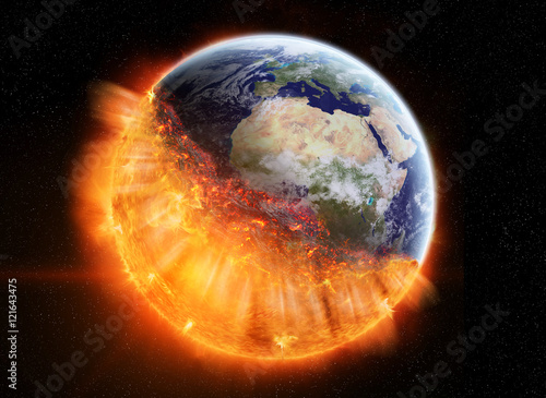 Fototapeta Naklejka Na Ścianę i Meble -  The end of planet Earth