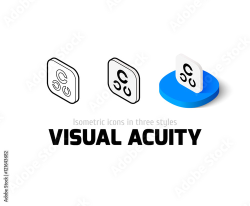 Visual acuity icon in different style