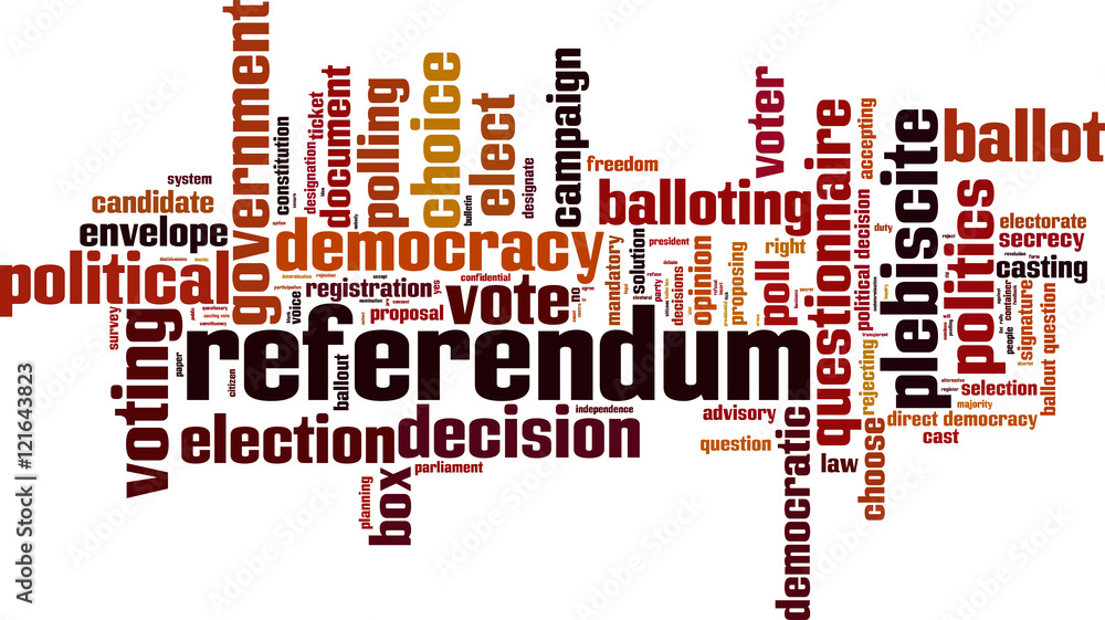 Referendum word cloud concept. Vector illustration Referendum word cloud concept. Vector illustration