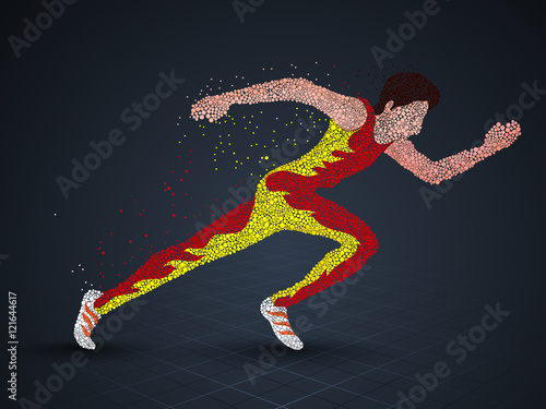 Running Man for Sports concept.