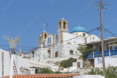 Kirche im Hafendorf Lipsi, auf der Insel Lipsi, Dodekanes, Griechenland