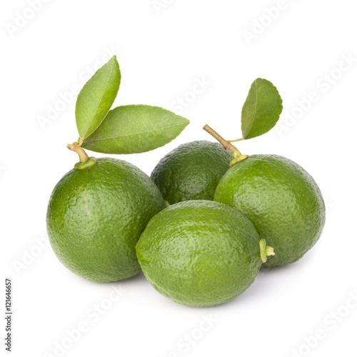 Citrus lime fruit isolated on white background