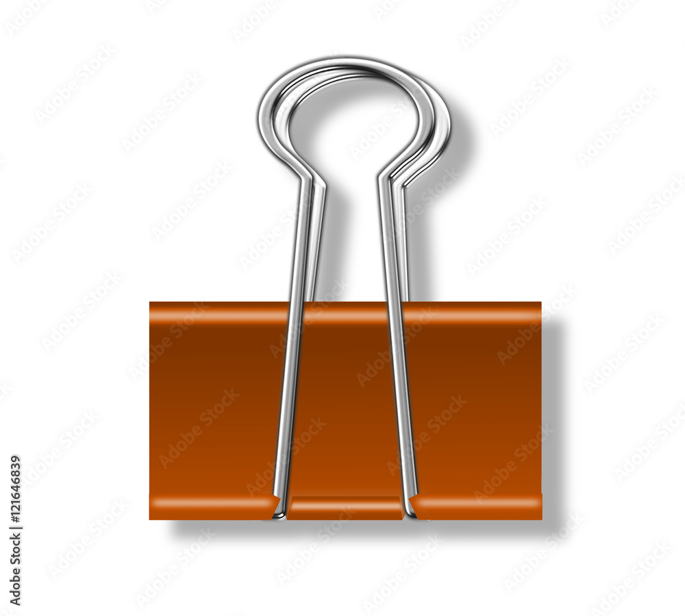 Binder clips with clipping path on white background Binder clips with clipping path on white background