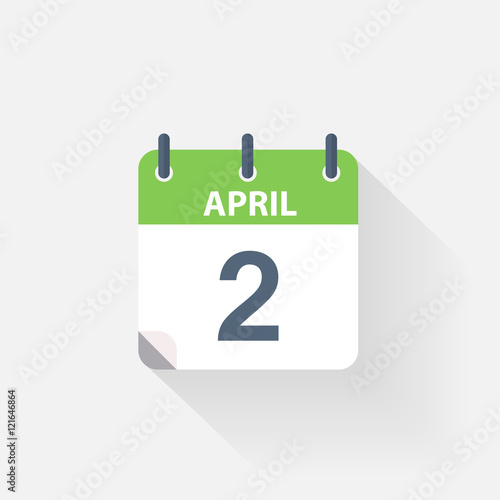 2 april calendar icon