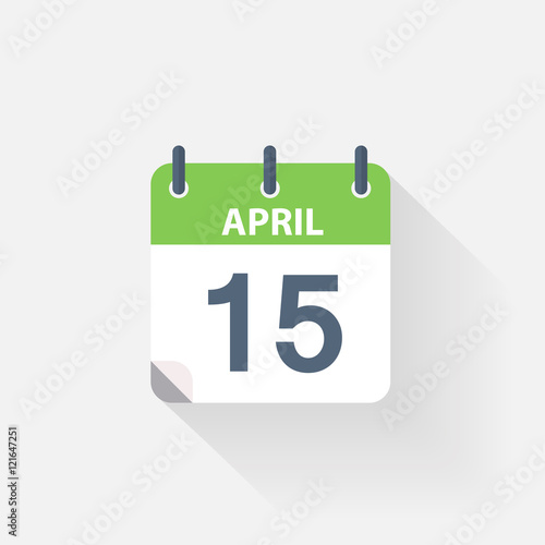 15 april calendar icon