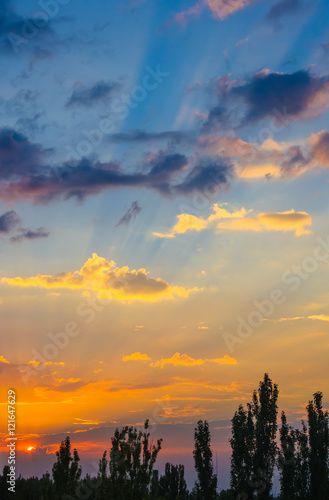 landscape with dramatic light