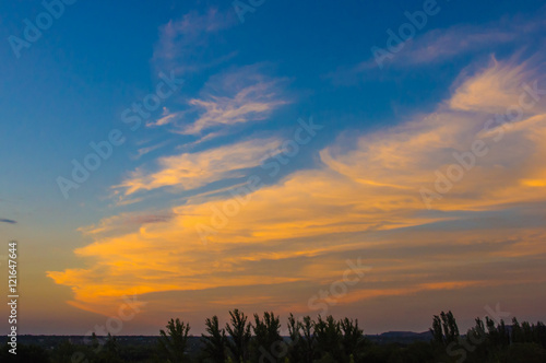 landscape with dramatic light