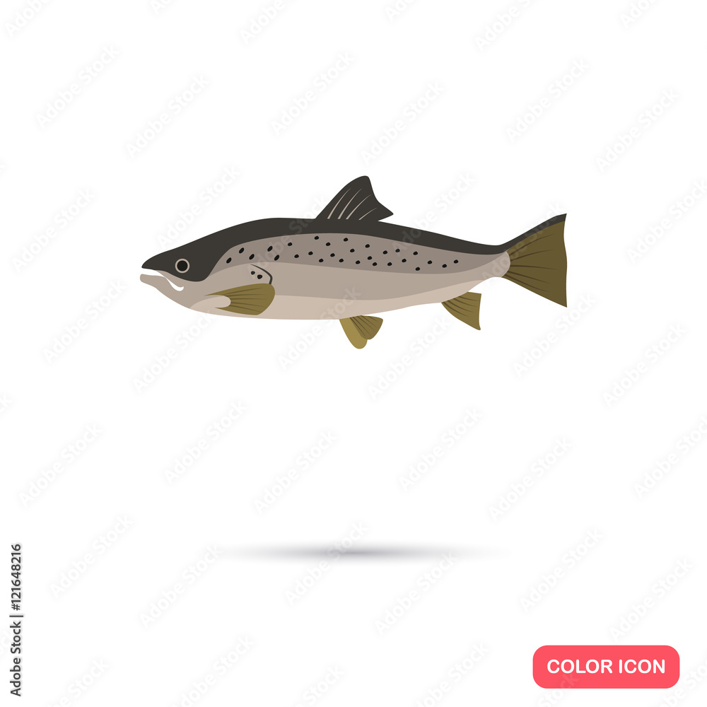 Salmon color flat icon