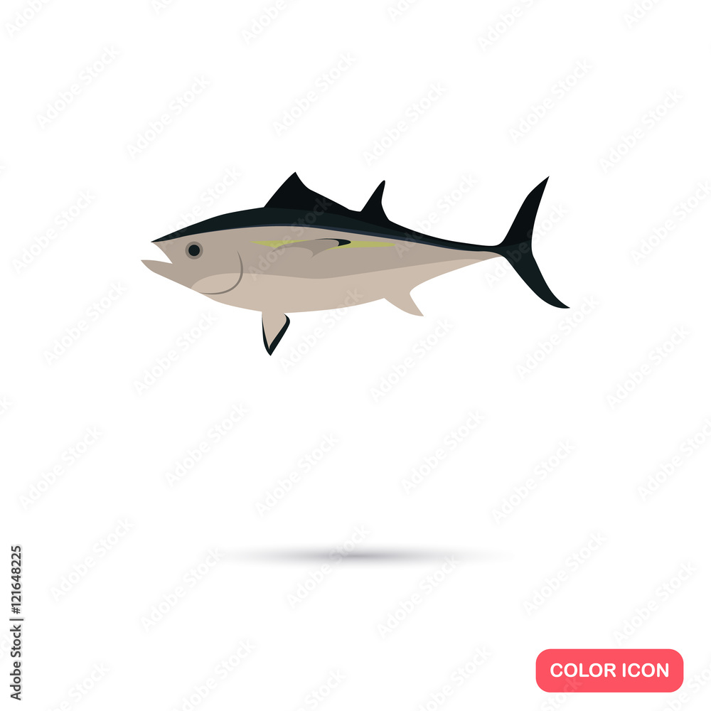 Tuna color flat icon Tuna color flat icon