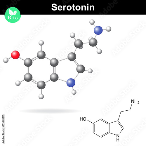 Serotonin molecular structure