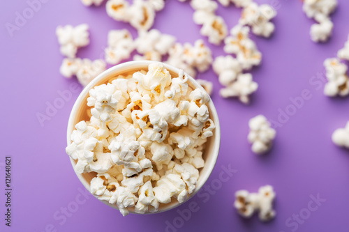 Popcorn in cup.