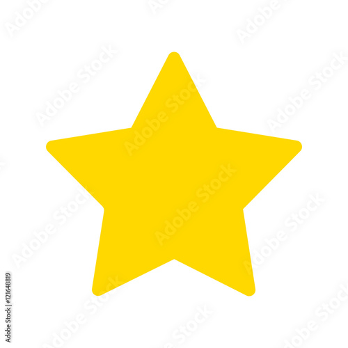 Fotografie, Obraz Yellow star vector