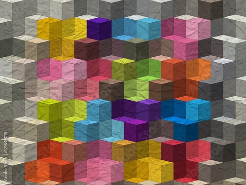 Colorful square box abstract background