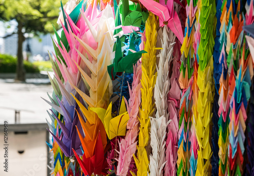 Origami at Memorial Tower to the Mobilized Students