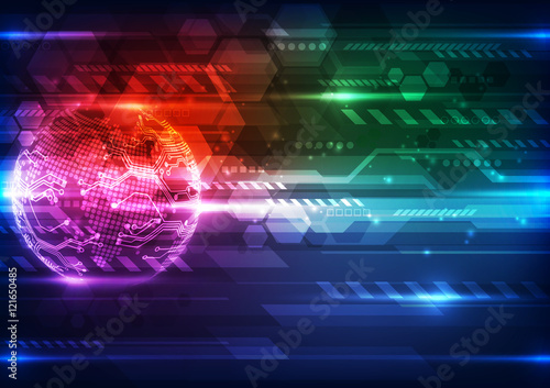 vector digital global technology concept, abstract background