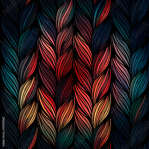 Seamless pattern of braids. photo