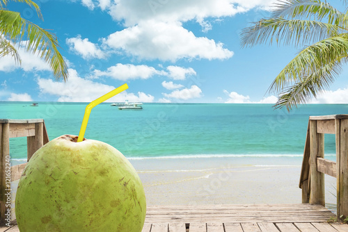 Fototapeta Naklejka Na Ścianę i Meble -  
coconut on beach