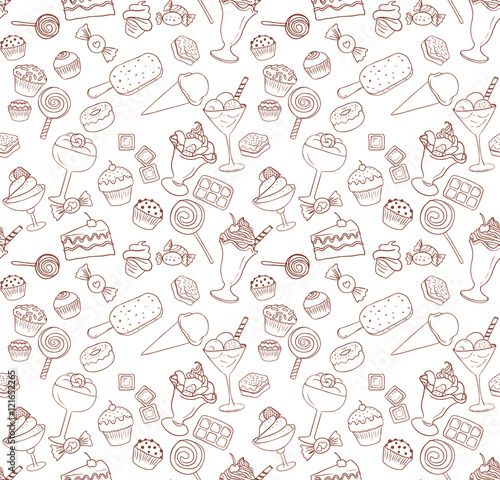 Seamless pattern with candies
