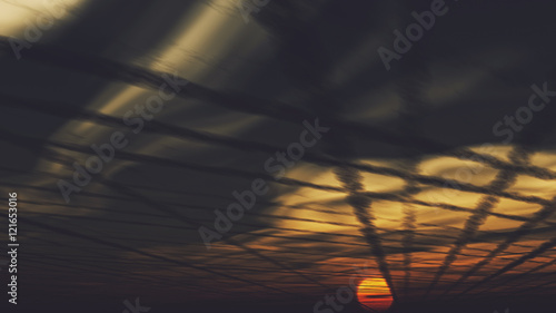 Chemtrails and sunset