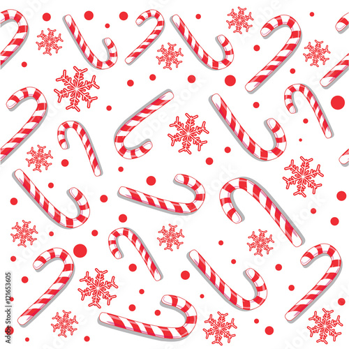 candy canes seamless pattern