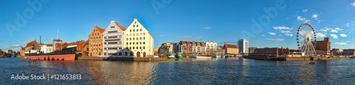 View across the Motlawa River to panorama of Gdansk, Poland. © Nightman1965
