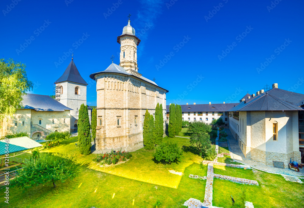 Dragomirna fortress Christian monastery, Suceava, Moldavia, Bucovina Romania