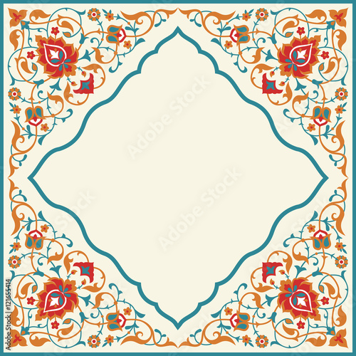 Ornate vintage frame in Arabian style