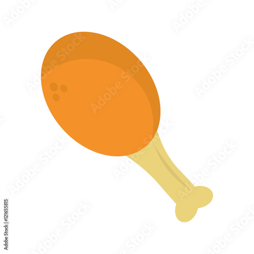delicious chicken thighs icon vector illustration design