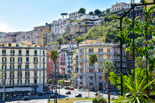 Napoli, Italia. Vista dei palazzi Via Antonio Gramsci.  photo