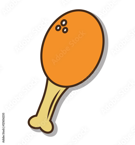 delicious chicken thighs icon vector illustration design