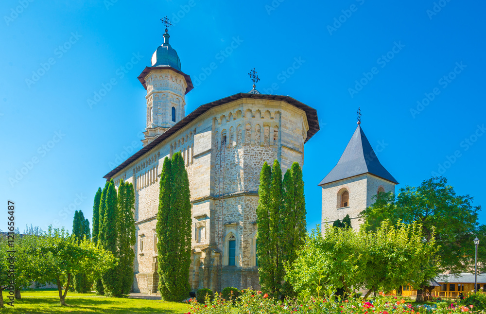 Dragomirna fortress Christian monastery, Suceava, Moldavia, Bucovina Romania
