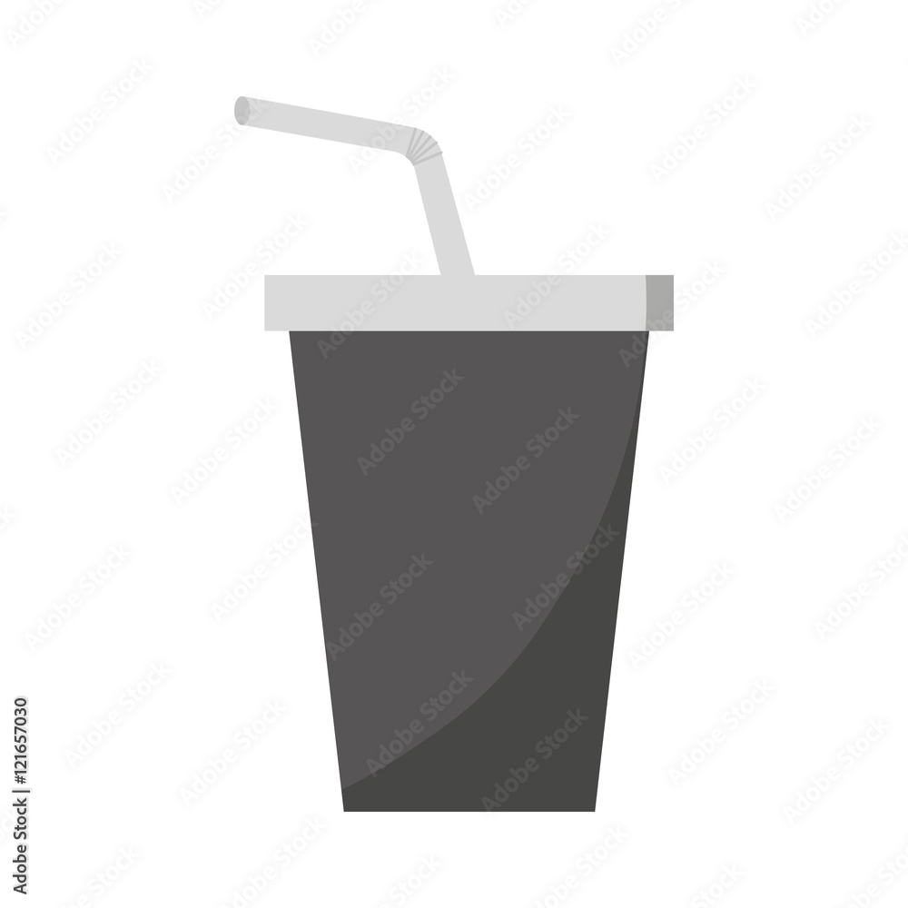 soda drink glass with straw vector illustration design soda drink glass with straw vector illustration design