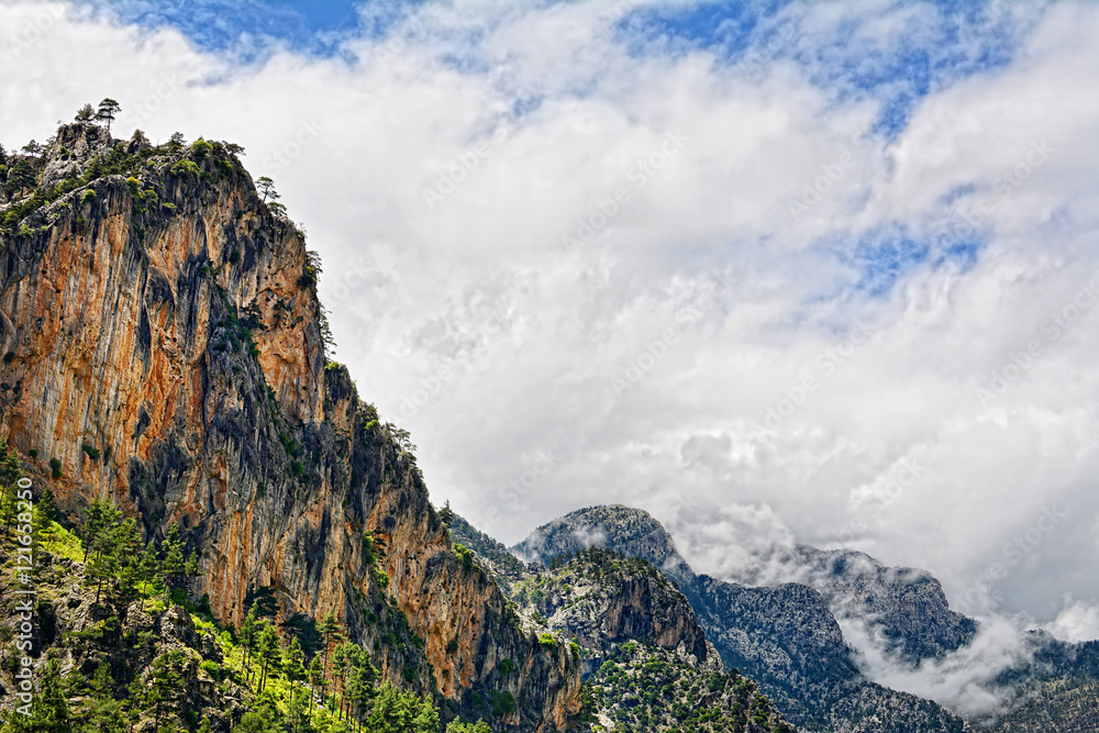 Beautiful mountains with clouds after rain, Turkey