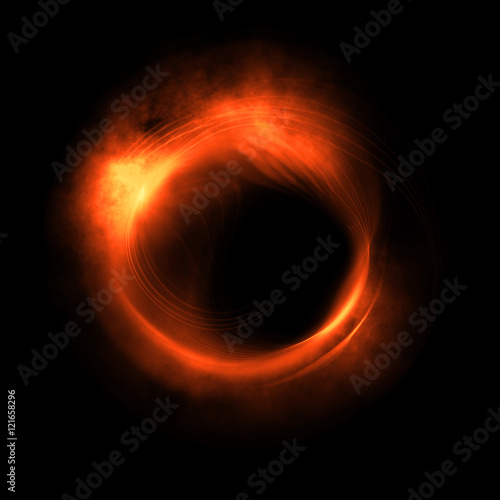 Abstract ring background with luminous swirling backdrop. Glowing spiral. The energy flow tunnel. Shine round frame with light circles light effect. Glowing cover. Space for your message.