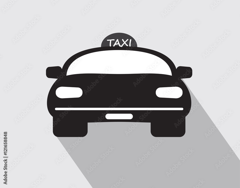 Flat design of Taxi car