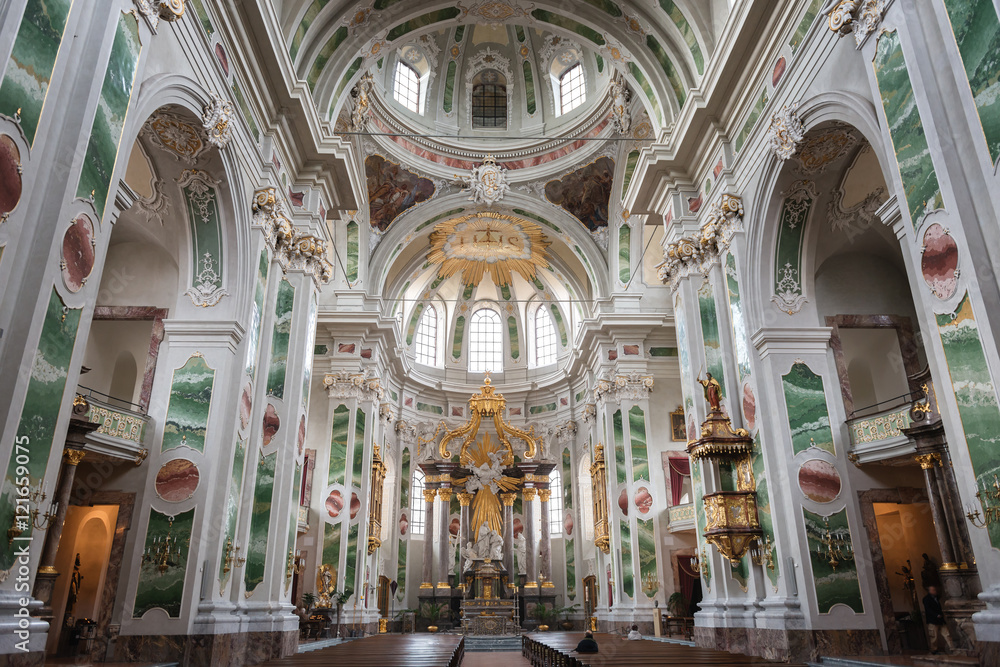 Interior of Mannheim Jesuit Church, Germany 

