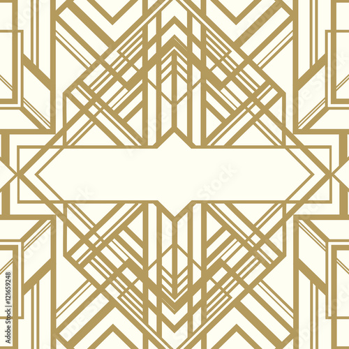 Vintage background. Retro style seamless pattern of 1920s