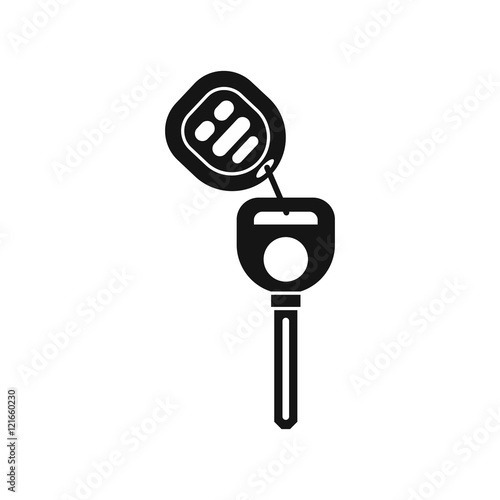 Car key with remote control icon in simple style on a white background vector illustration