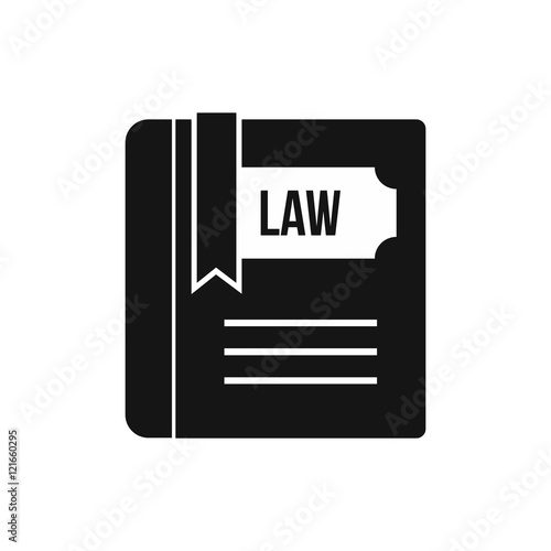 Law book icon in simple style on a white background vector illustration