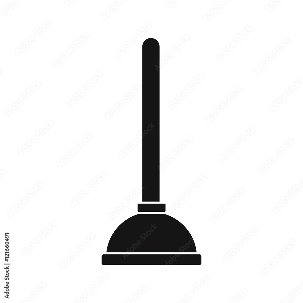 Toilet plunger icon in simple style on a white background vector illustration Toilet plunger icon in simple style on a white background vector illustration