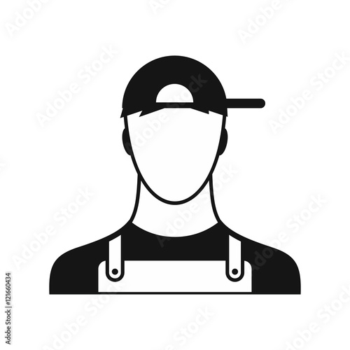 Plumber icon in simple style on a white background vector illustration