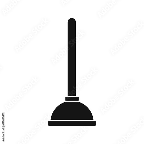 Toilet plunger icon in simple style on a white background vector illustration