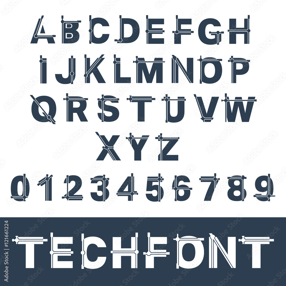 Incomplete glitch font