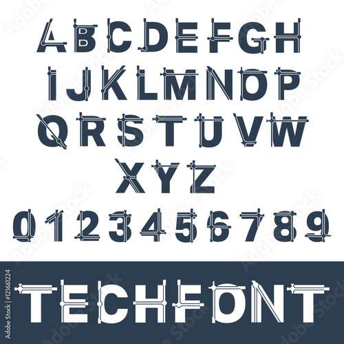 Incomplete glitch font