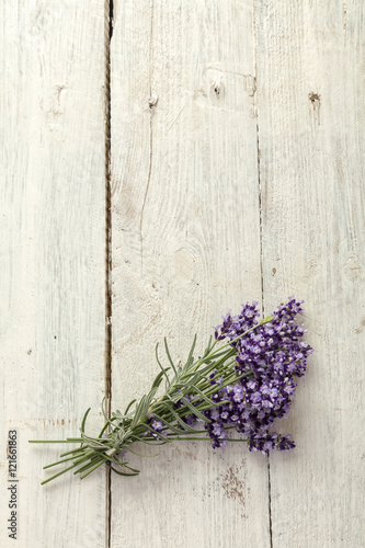 Lavender bunch on old board