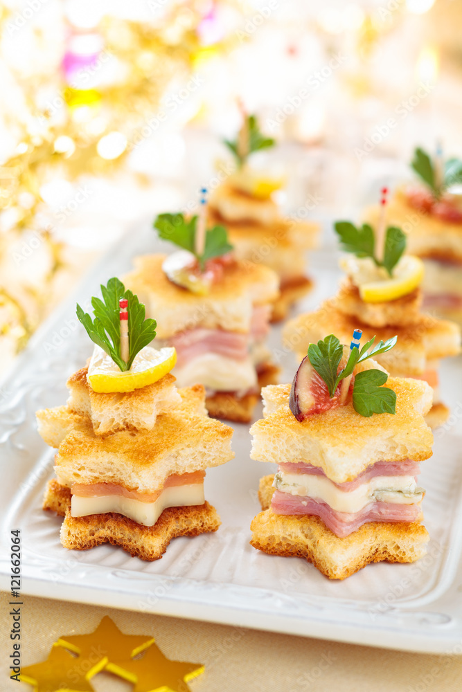 Starhaped holiday Appetizers. Starhaped holiday Appetizers.