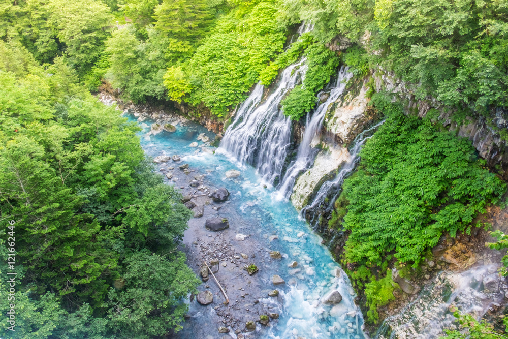 Shirogane Waterfall from top view Shirogane Waterfall from top view