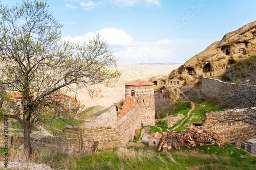 Antique historical David Gareji monastery built on cliff