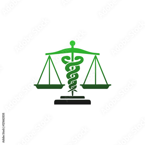Medicine Legal Logo Vector Image Icon